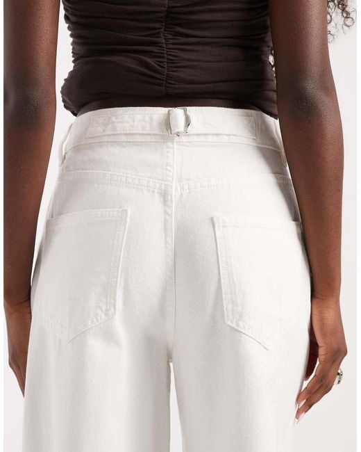 ASOS White baggy Grandad Jean