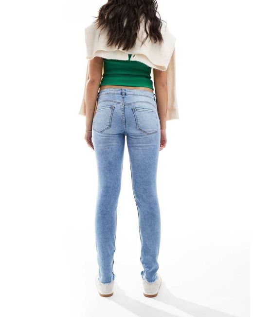 Mango Blue Skinny Destroy Jeans