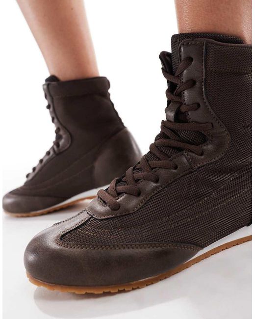 SEQWL Brown Drifters Boxing Boots