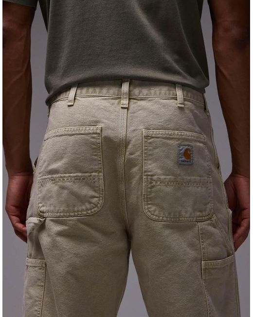 Carhartt Gray Double Knee Relaxed Stright Fit Jeans for men