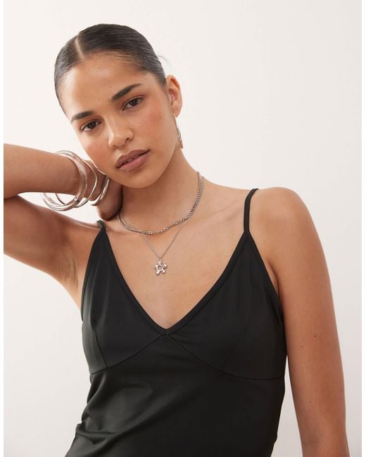 Collusion Black Deep V Cami