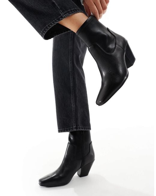 ALDO Black Adwaodith Sock Low Heeled Ankle Boot