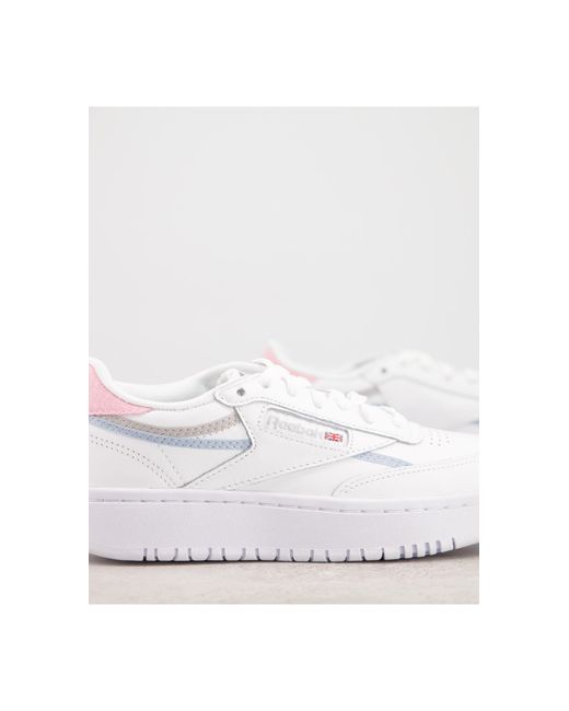 reebok white chunky trainers