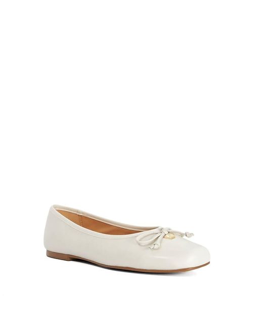 Dune White Harllowe Ballet Pumps