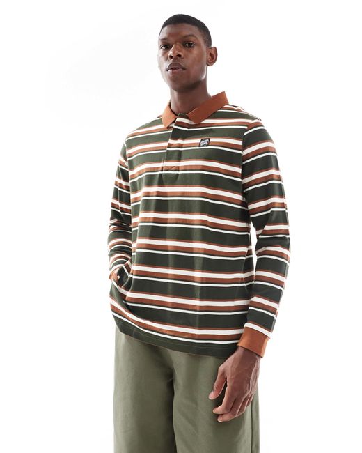 Santa Cruz – locker geschnittenes, langärmliges polohemd in Gray für Herren