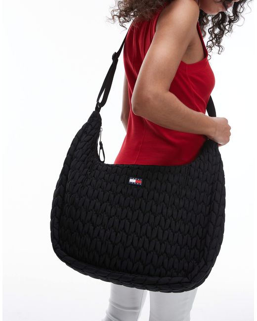 Tommy Hilfiger Red Large Quilted Body Bag