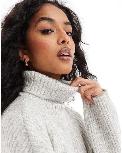 ONLY Gray Roll Neck Jumper