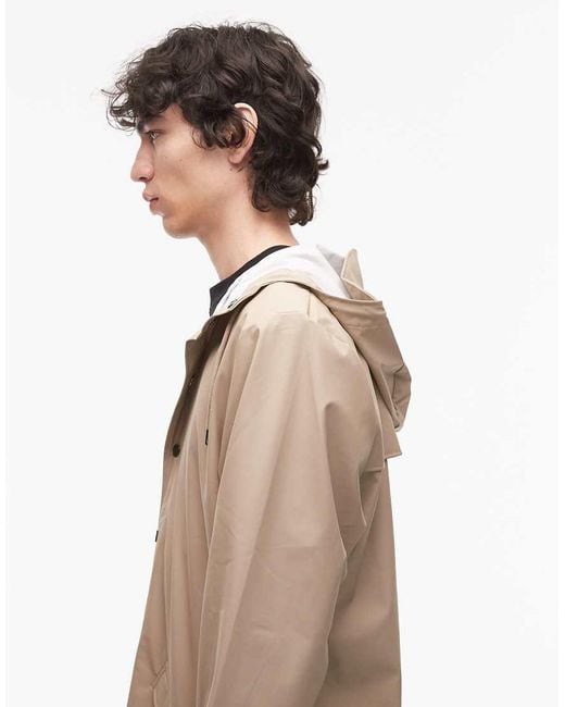 Chubasquero Beis De Corte Alargado 12020 De -Neutro Rains de hombre de color Natural