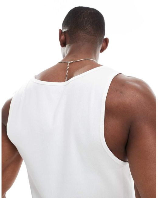 ASOS White Essentials Muscle Fit Vest for men