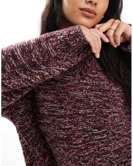 ASOS Purple – kastiger strickpullover