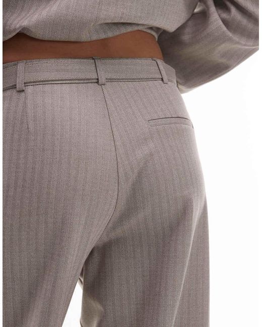 ASOS White Tailored Belted Tapered Leg Trouser