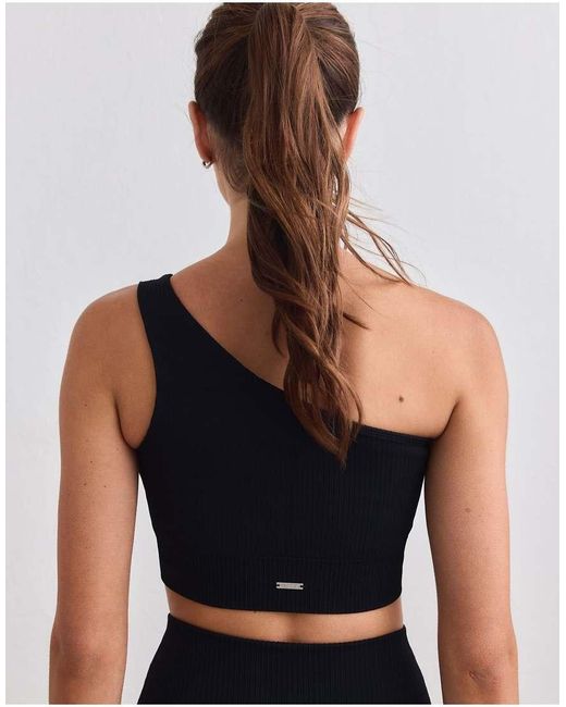 Aim'n Blue Ribbed Seamless One Shoulder Bra