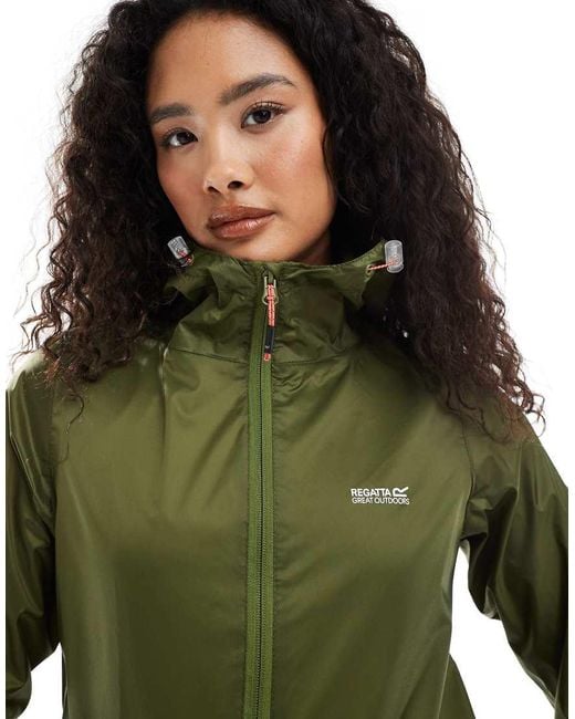 Regatta Black Pack-It Iii Waterproof Rainwear Jacket