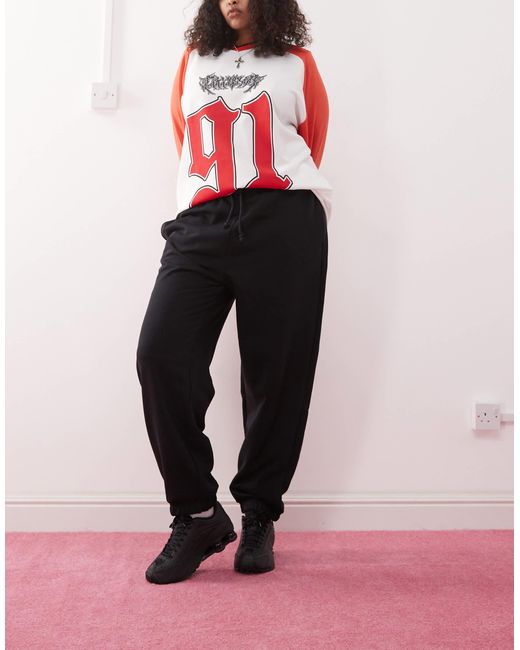 Collusion Red Plus Oversized Cuffed jogger