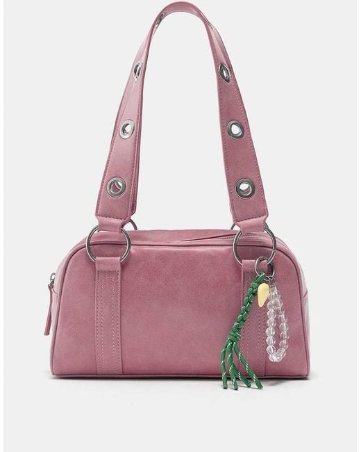 Pull&Bear Pink Embellished Shoulder Bag