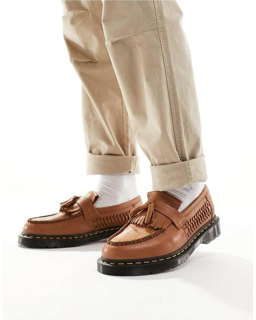 Dr. Martens Natural Adrian Woven Tassel Loafers for men
