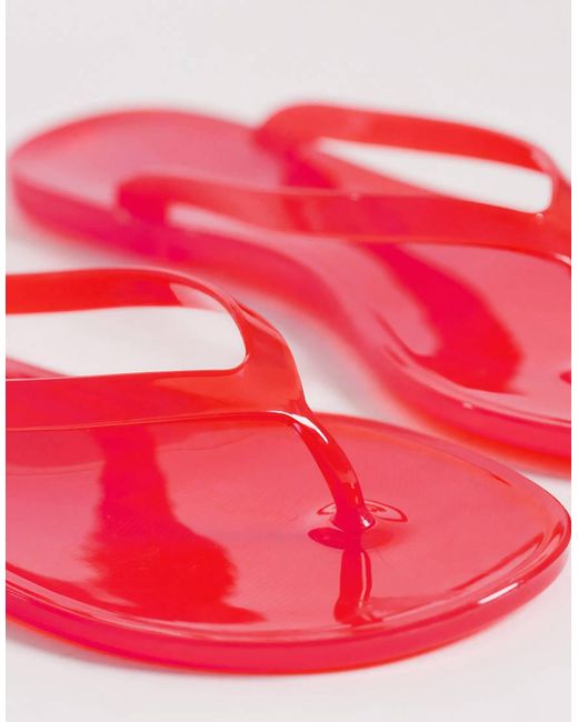 ASOS Pink Foxton Jelly Flip Flops