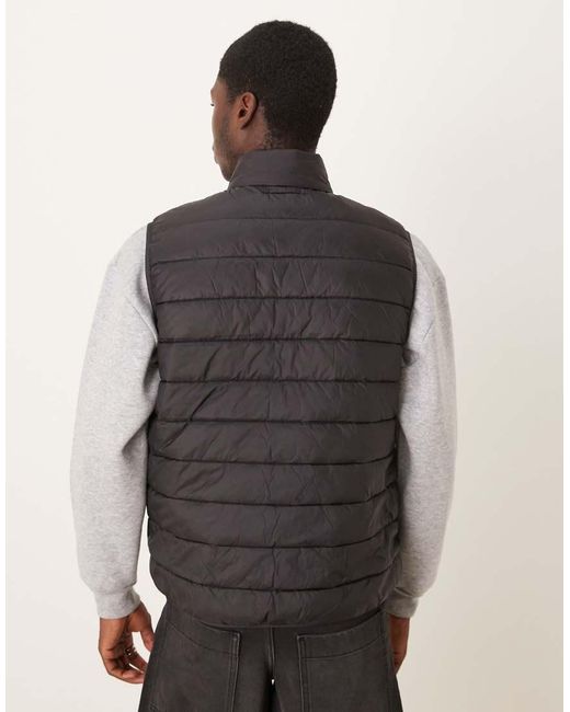 Barbour Gray Bretby Puffer Gilet for men