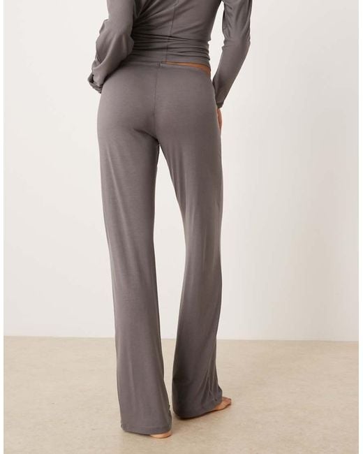 Gina Tricot Natural Co-ord Low Waist Loungewear Trousers