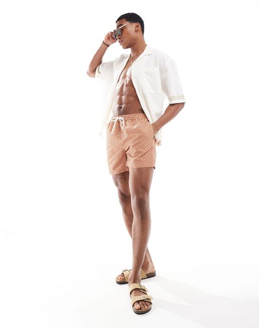 Tyrone - short motifs triangles - rouille New Look pour homme en coloris Pink