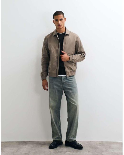Threadbare Waterbestendig Jack Met Rits in het Natural voor heren