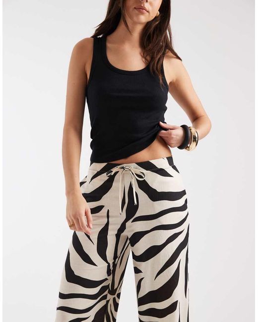 ONLY Black Wide Leg Pull On Pants