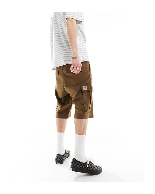 Carhartt White Regular Cargo Shorts for men