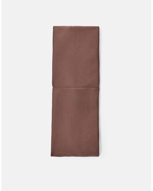 Pull&Bear Brown Elastic Headband With Buttons