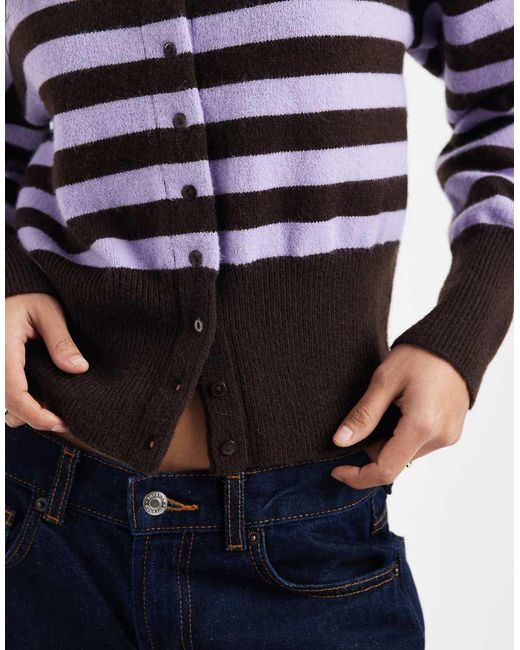 Daisy Street Blue Fitted Waist Cardigan