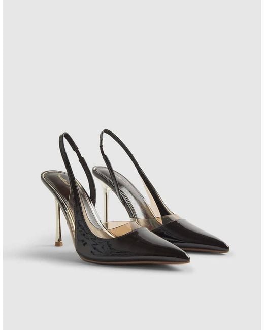 River Island Natural Sling Back Court Heels