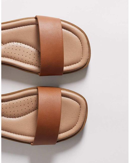 New Look Crossover Strap Sandal in Brown | Lyst UK