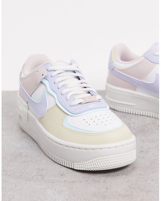 Zapatillas en tono pastel Air Force 1 Shadow Nike de color Blanco Lyst