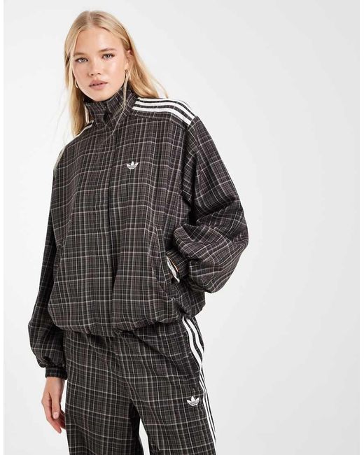 Adidas Originals Black Check Track Top