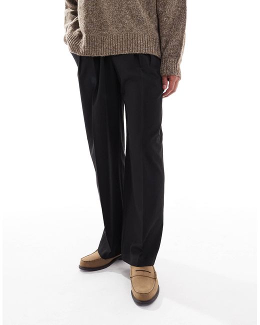 ASOS Black Penny Loafers for men