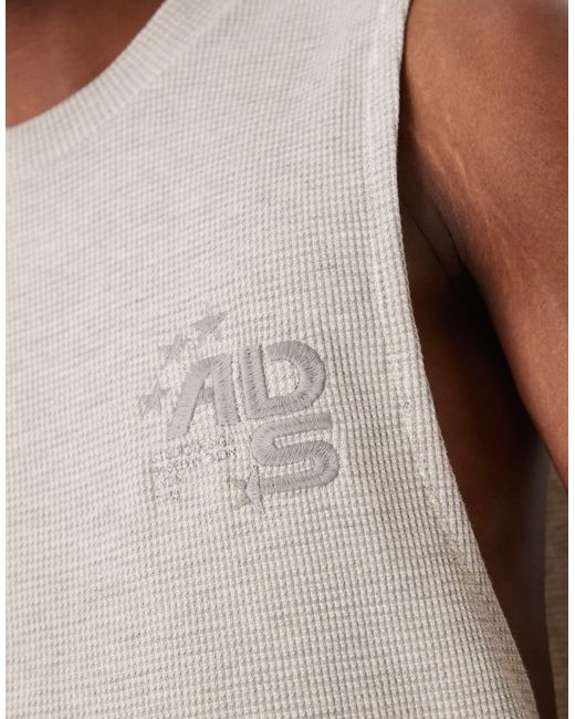 ASOS Natural Heavyweight Co-ord Boxy Relaxed Tank With Chest Embroidery for men