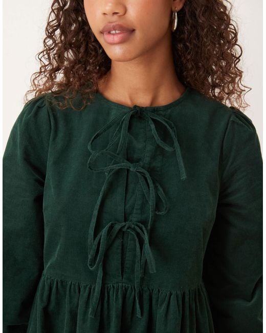 green cord mini dress Emerald Green Corduroy Mini Dress With Pockets | Womens | X-Small (Available in XXS) | Polyester/Spandex