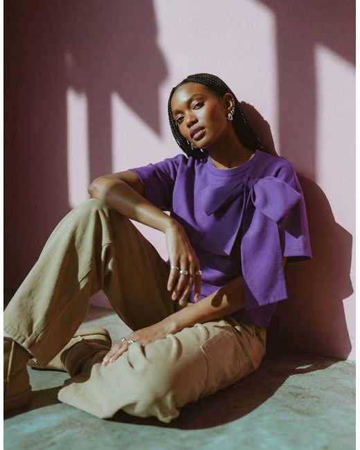 HYPEDROP Purple Short Sleeved Sweatshirt