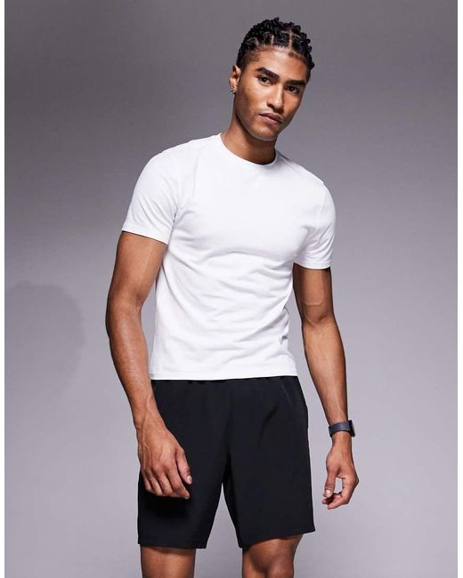4505 White Shrunken Fit Cotton Baby Tee With Quick Dry Finish for men