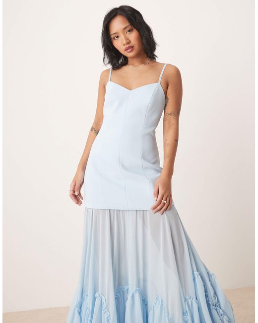 Forever New White – transparentes maxikleid