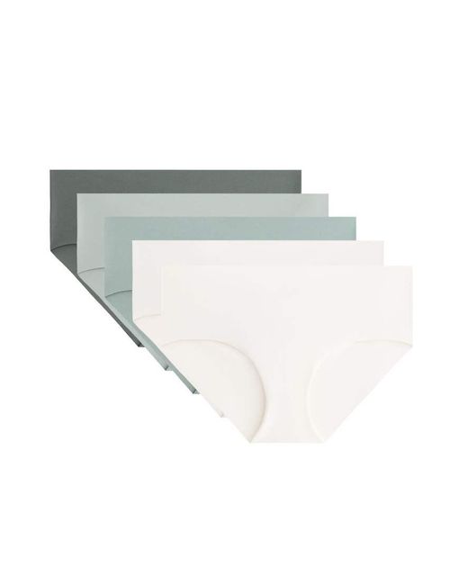 Oysho White 5 Invisible Polyamide Blend Hipster Briefs