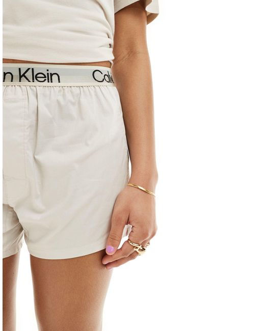 Calvin Klein White – modern structure – boxershorts aus baumwolle