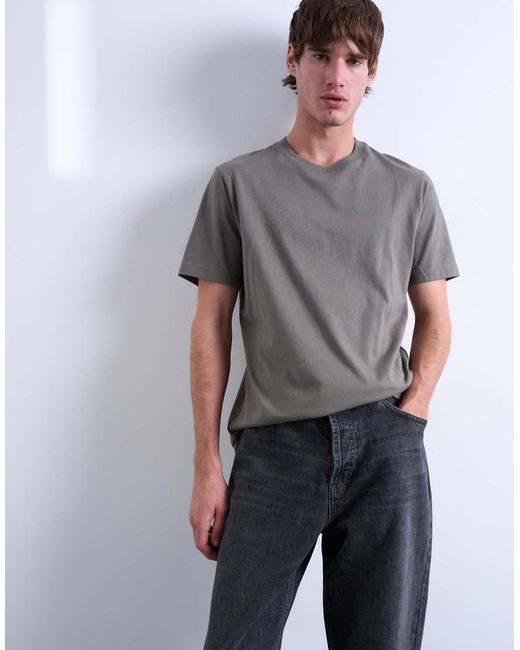Topman White Classic Fit T-shirt for men