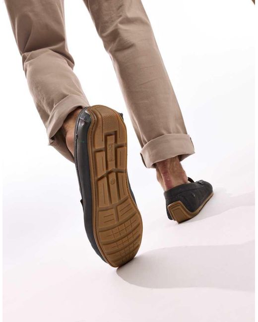 Base London Blue Moss Driver Mocc for men