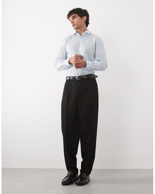 River Island Gray Slim Fit Shirt for men
