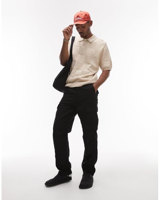 Polo A Quadri di Carhartt in Natural da Uomo