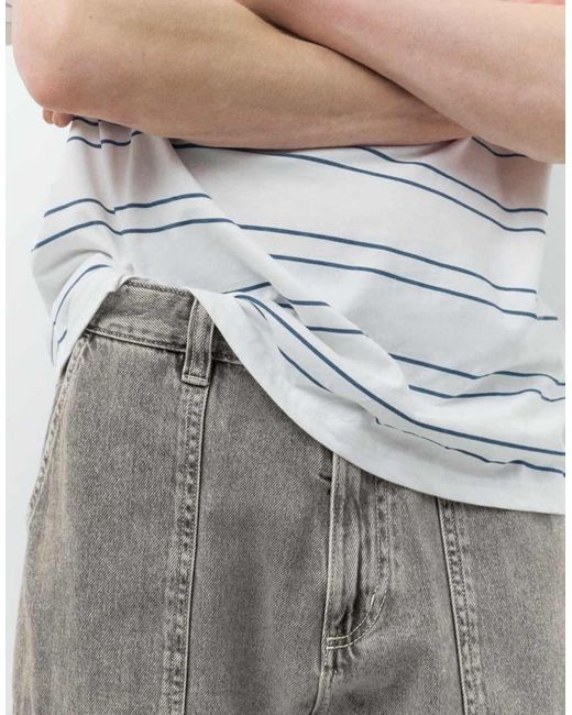 Pull&Bear Gray baggy Cargo Jeans for men
