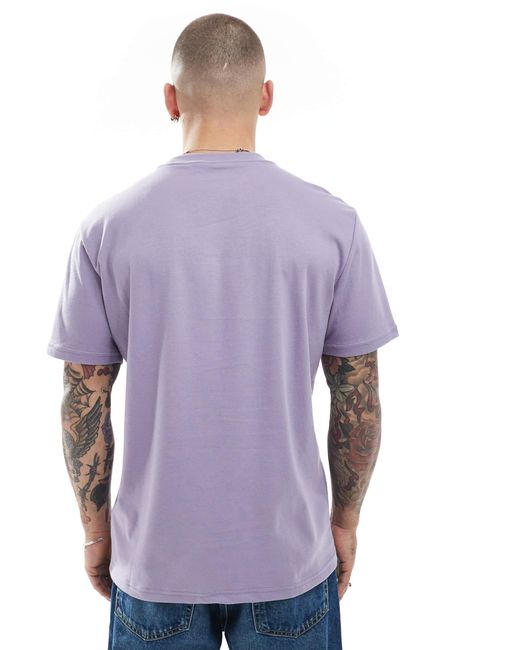 Hollister – relaxed fit t-shirt aus kühlendem material in Purple für Herren