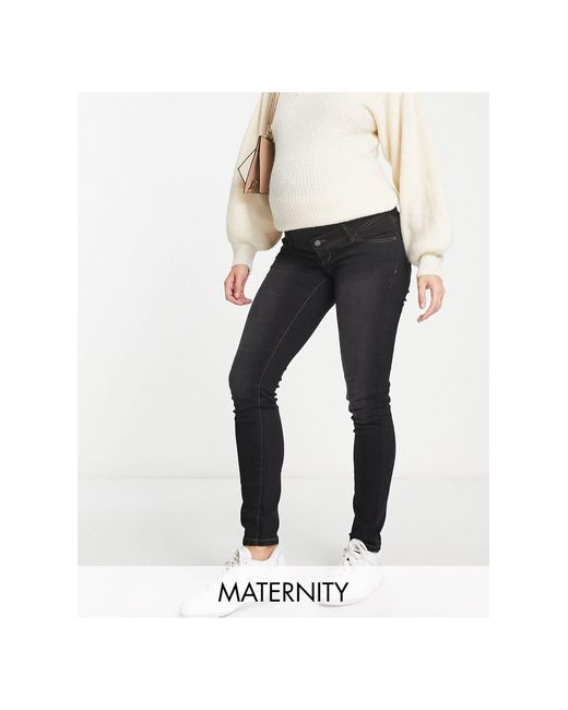 Mama.licious Maternity Slim Jeans in Black | Lyst Australia