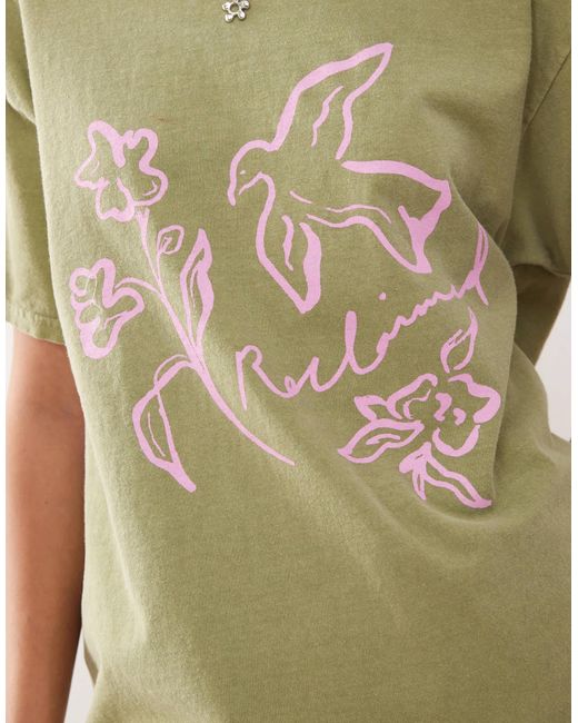 Reclaimed (vintage) Green – oversize-t-shirt aus baumwolle
