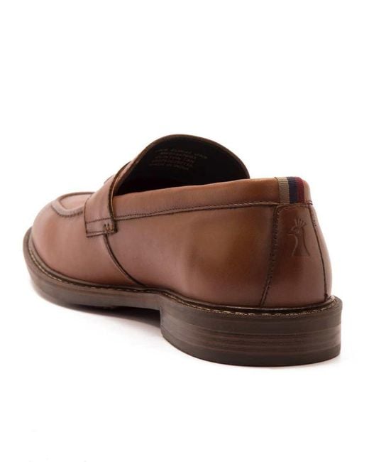 Thomas Crick Brown 'Clinton' Leather Tassel Formal Loafer Shoes for men